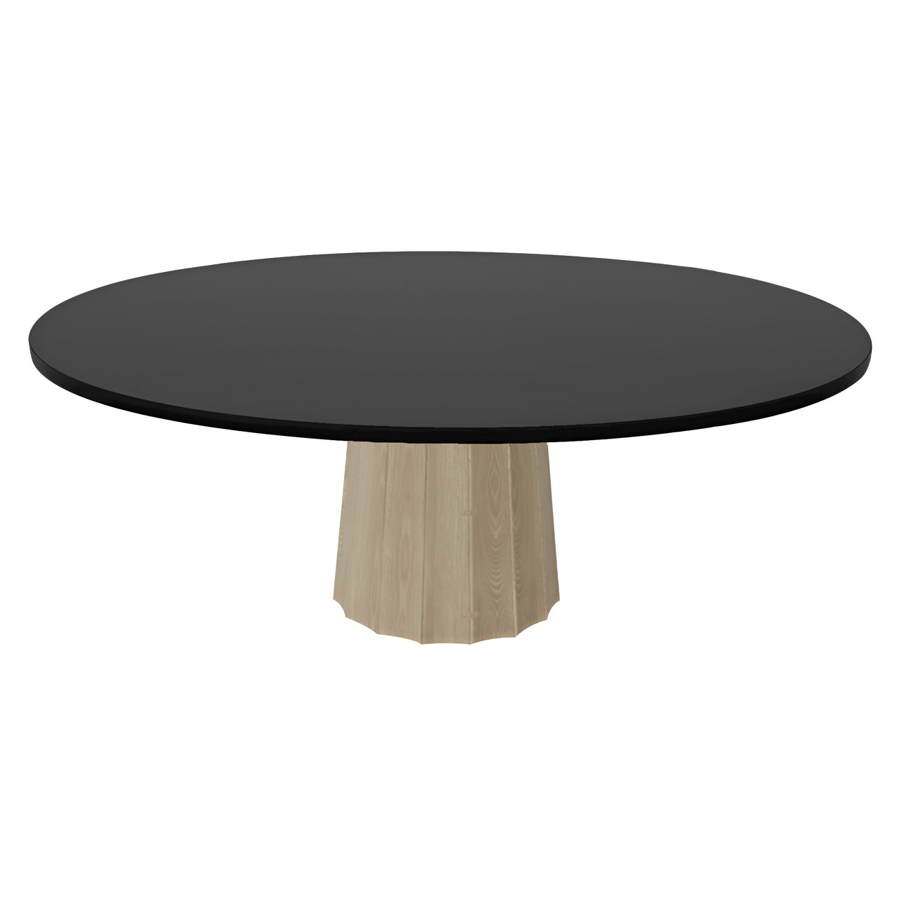 Container Oval Table: Small + Bodhi Cover + Black Stained + White wash