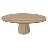 Container Oval Table: Small + Bodhi Cover + Natural Oil + White wash