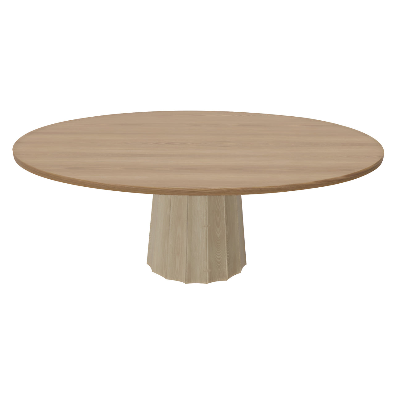 Container Oval Table: Small + Bodhi Cover + Natural Oil + White wash