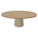Container Oval Table: Small + Bodhi Cover + Natural Oil + White wash
