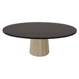 Container Oval Table: Small + Bodhi Cover + Wenge Stained + White wash
