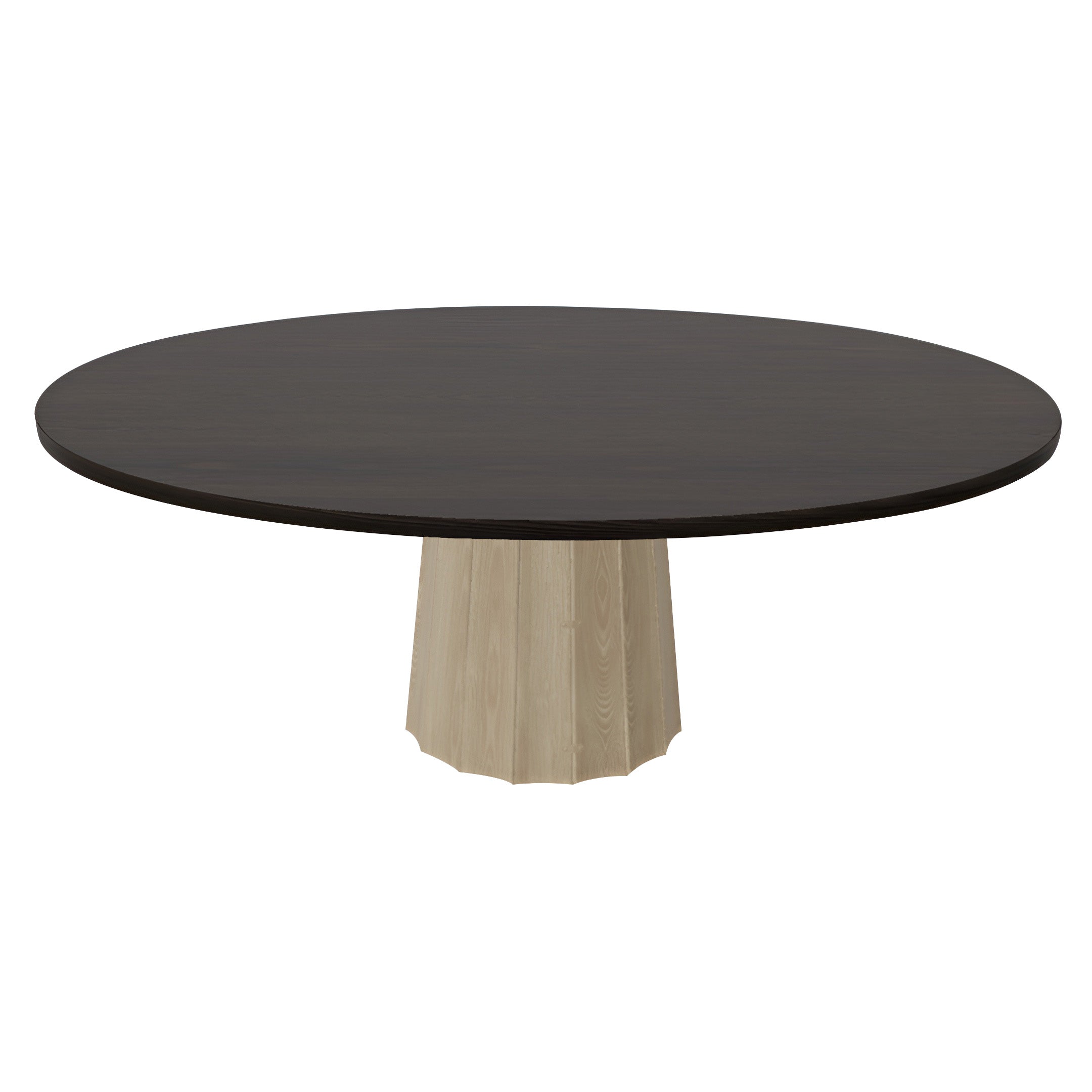 Container Oval Table: Small + Bodhi Cover + Wenge Stained + White wash