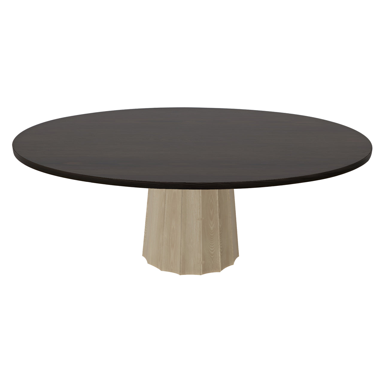 Container Oval Table: Small + Bodhi Cover + Wenge Stained + White wash