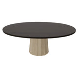 Container Oval Table: Small + Bodhi Cover + Wenge Stained + White wash
