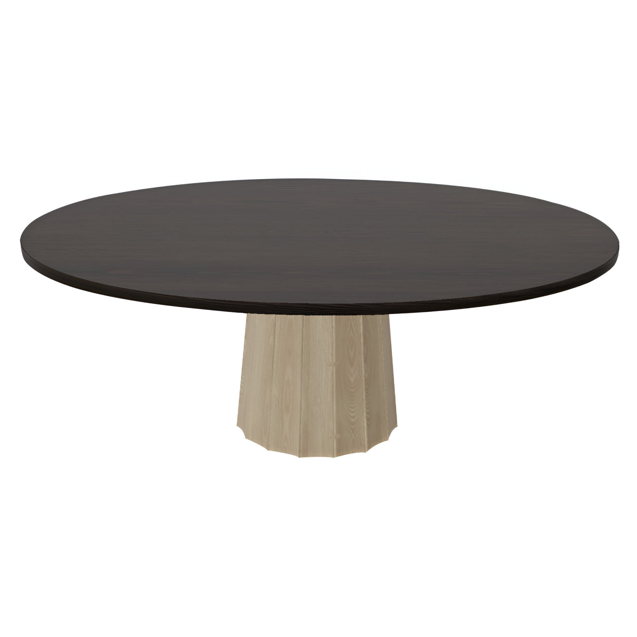 Container Oval Table: Small + Bodhi Cover + Grey Stained + White wash
