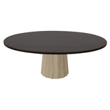 Container Oval Table: Small + Bodhi Cover + Grey Stained + White wash