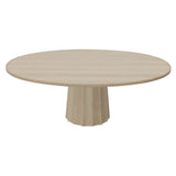 Container Oval Table: Small + Bodhi Cover + White Wash Stained + White wash 