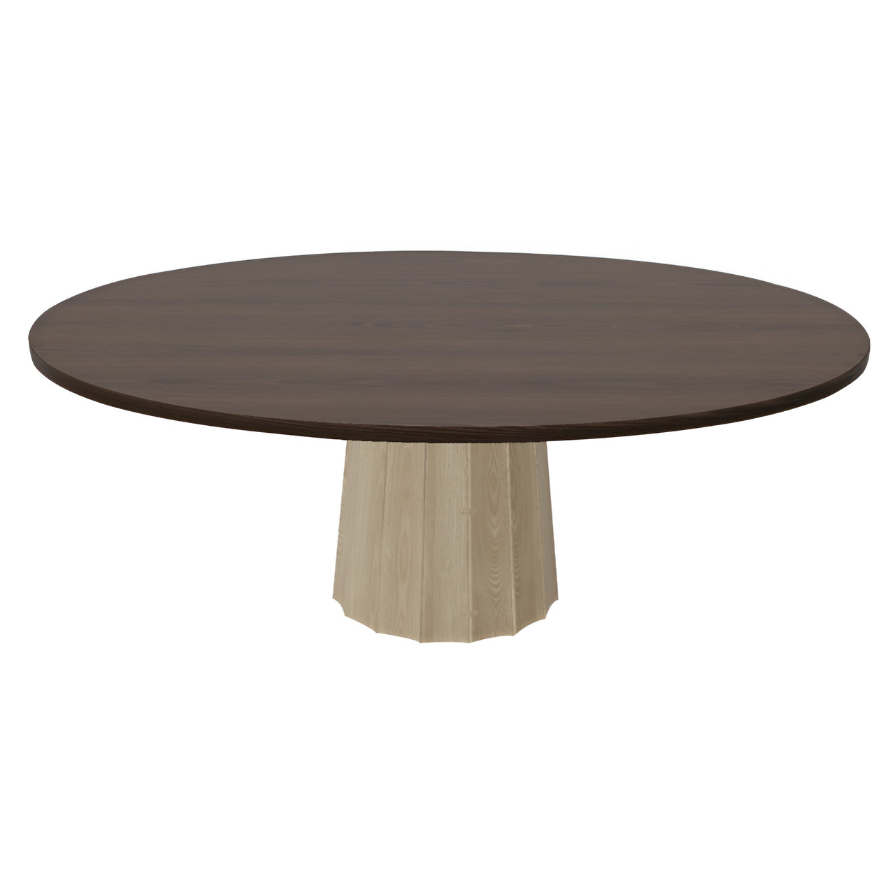 Container Oval Table: Small + Bodhi Cover + Cinnamon Stained + White wash