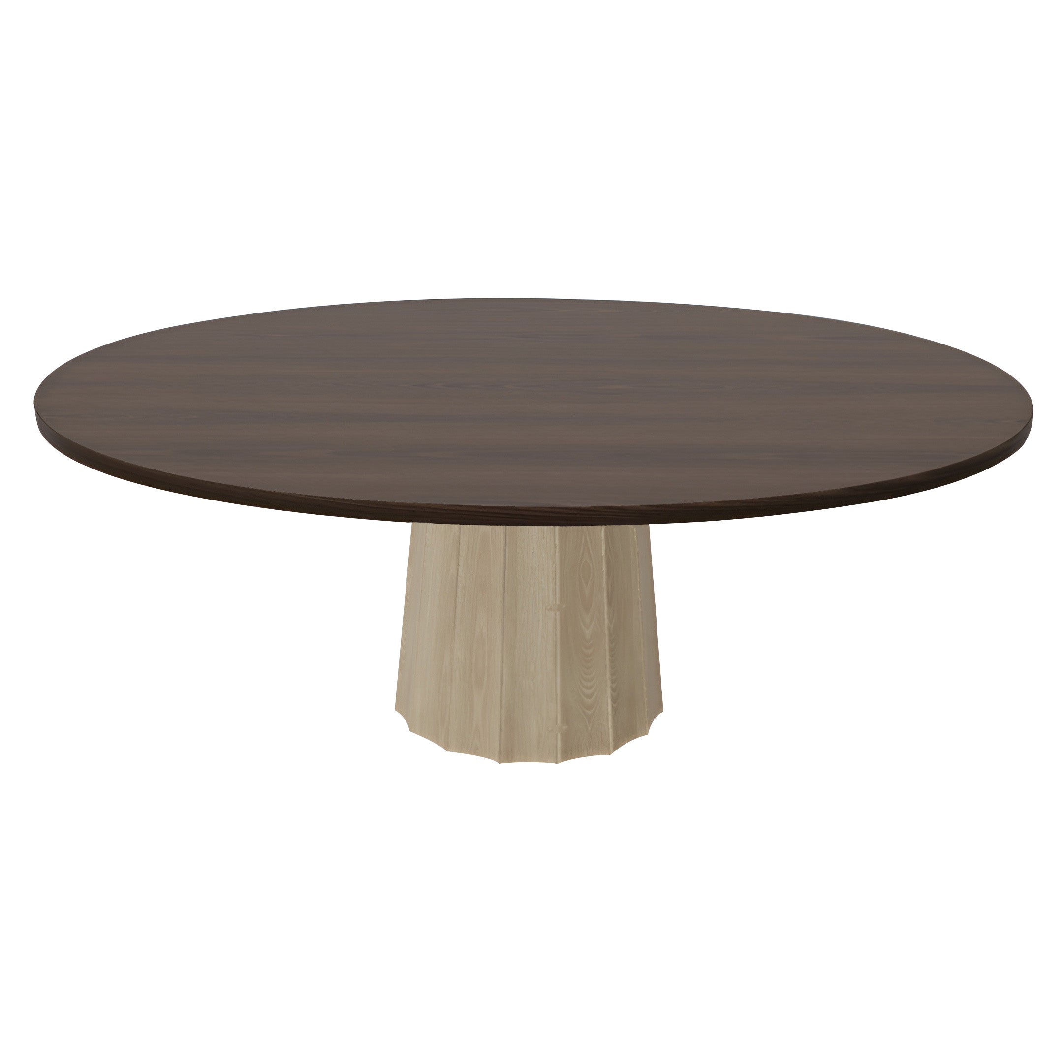 Container Oval Table: Small + Bodhi Cover + Cinnamon Stained + White wash