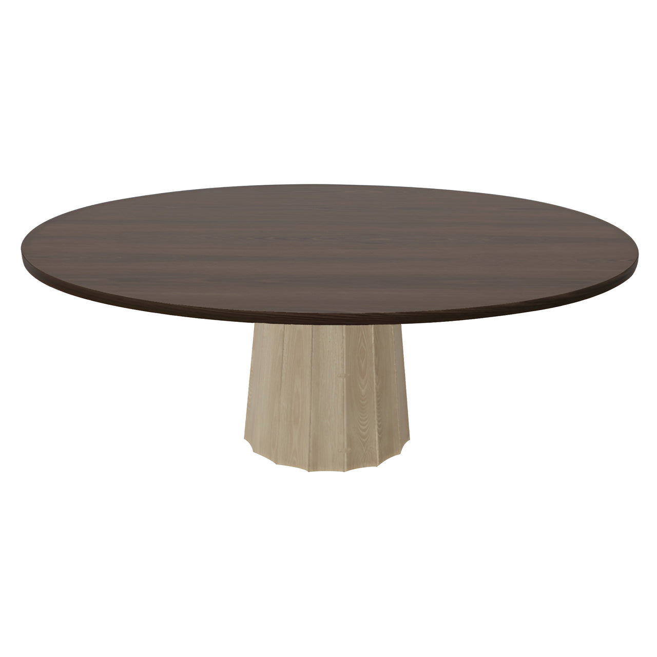 Container Oval Table: Small + Bodhi Cover + Cinnamon Stained + White wash