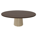 Container Oval Table: Small + Bodhi Cover + Cinnamon Stained + White wash