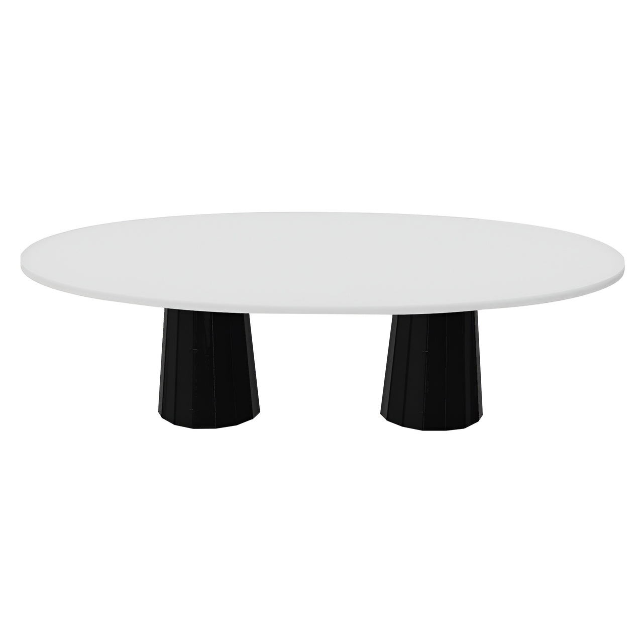 Container Oval Table: Large + Bodhi Cover + Traffic White + Grey