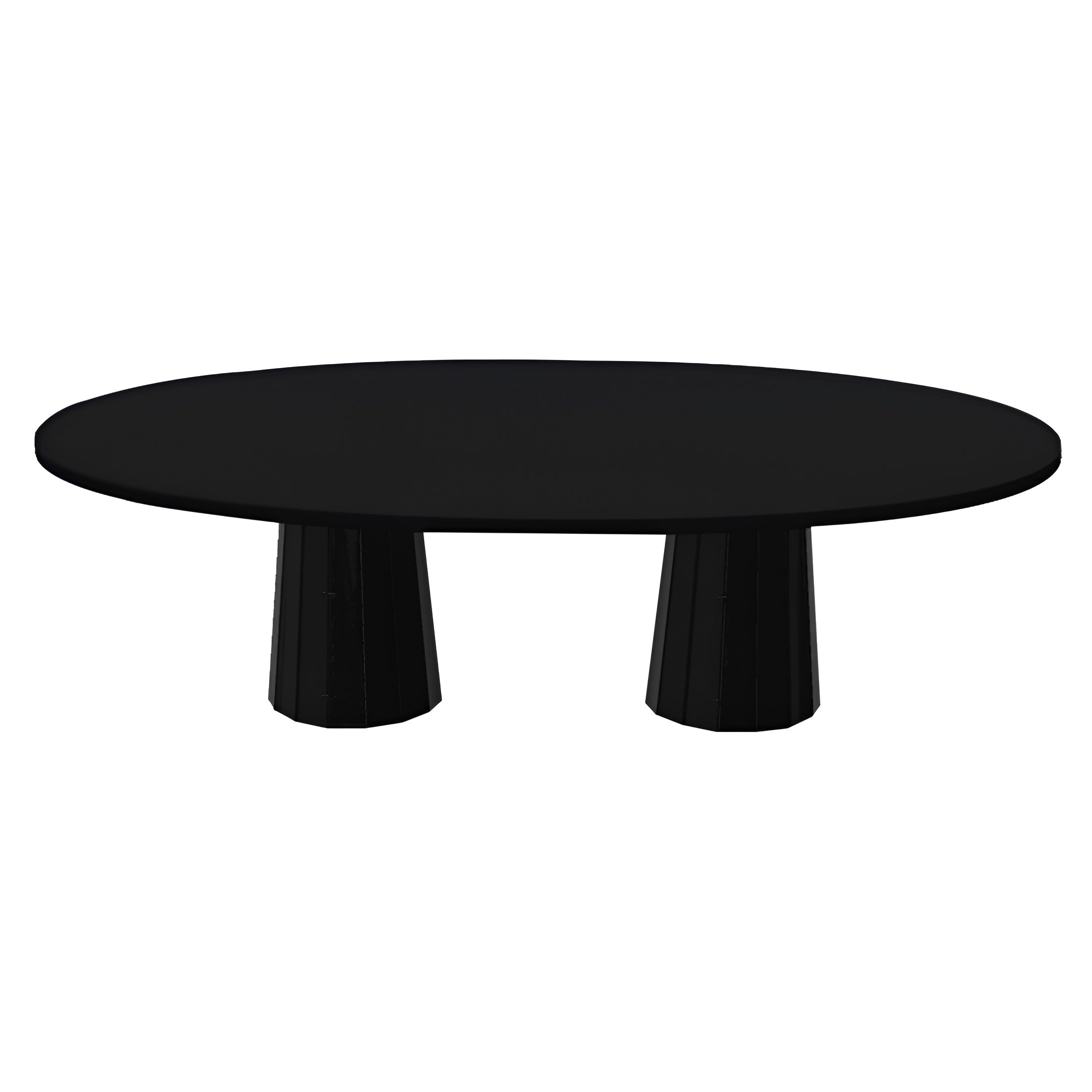Container Oval Table: Large + Bodhi Cover + Jet Black + Grey