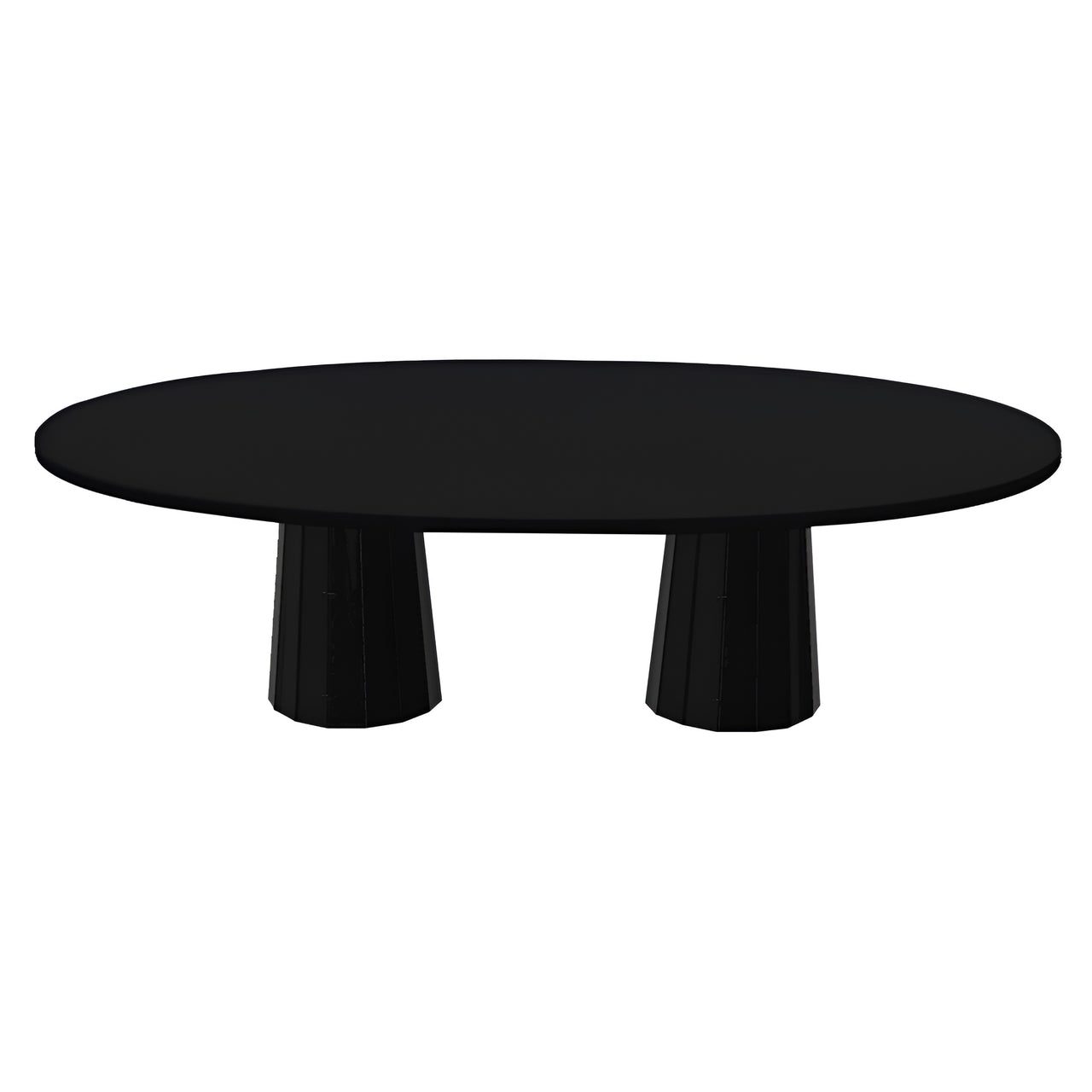 Container Oval Table: Large + Bodhi Cover + Jet Black + Grey