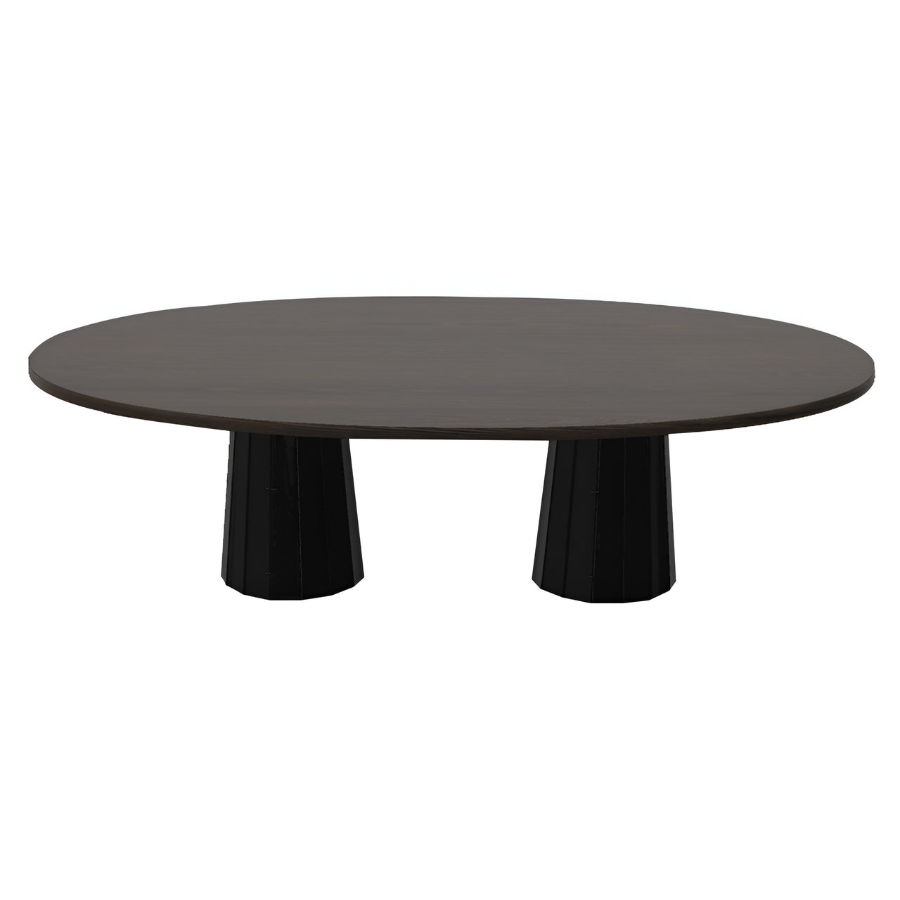 Container Oval Table: Large + Bodhi Cover + Wenge Stained + Grey
