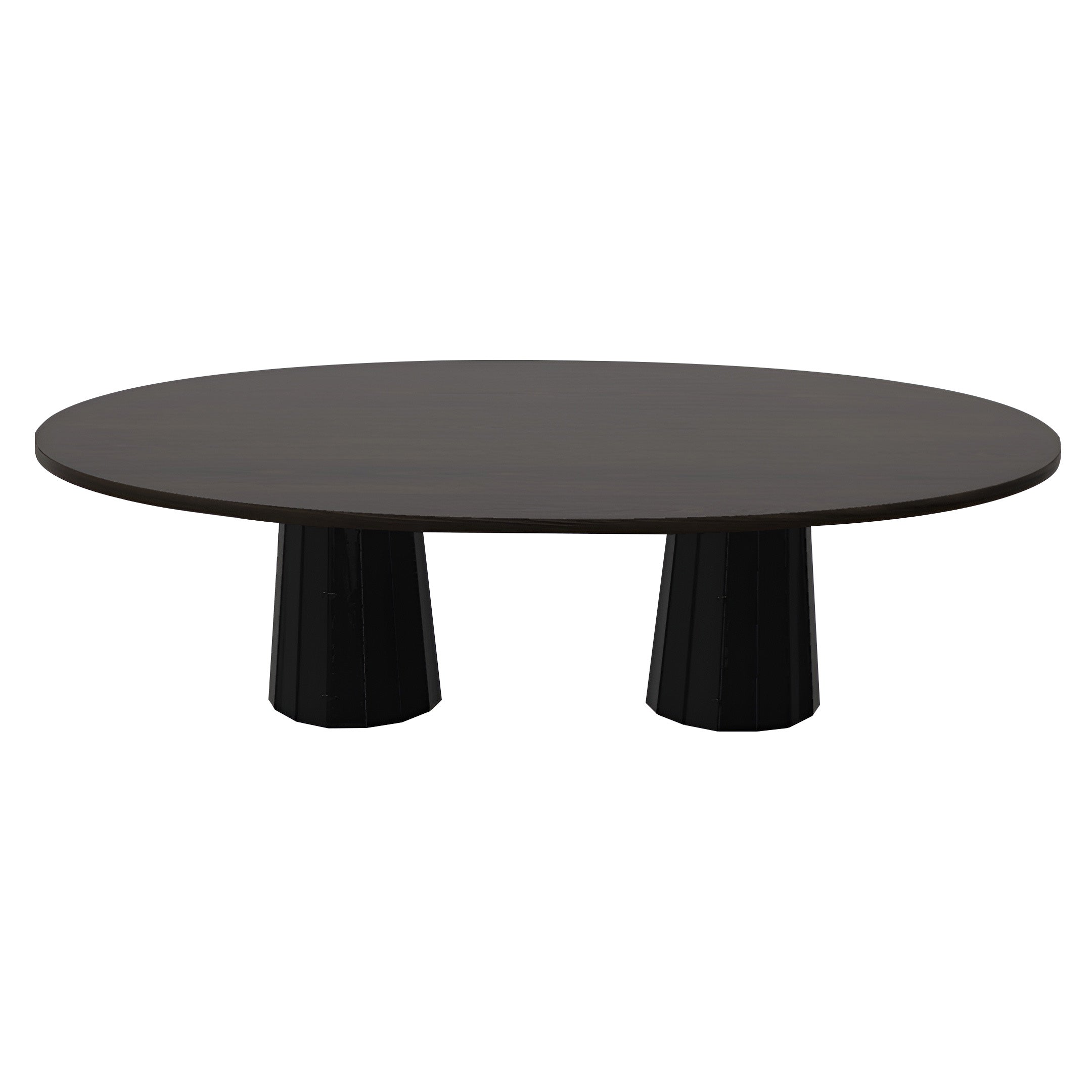 Container Oval Table: Large + Bodhi Cover + Wenge Stained + Grey