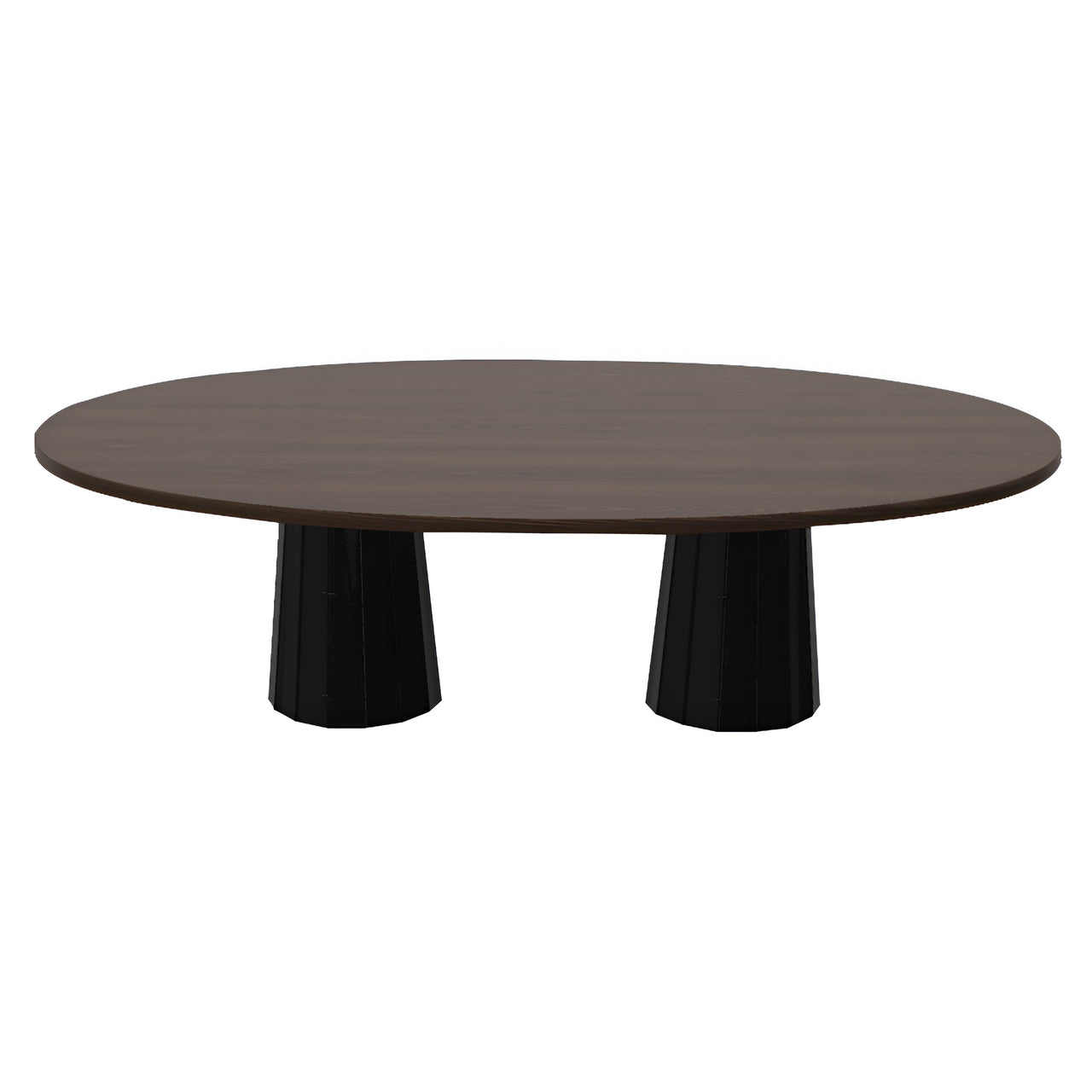 Container Oval Table: Large + Bodhi Cover + Cinnamon Stained + Black