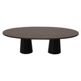 Container Oval Table: Large + Bodhi Cover + Cinnamon Stained + Black