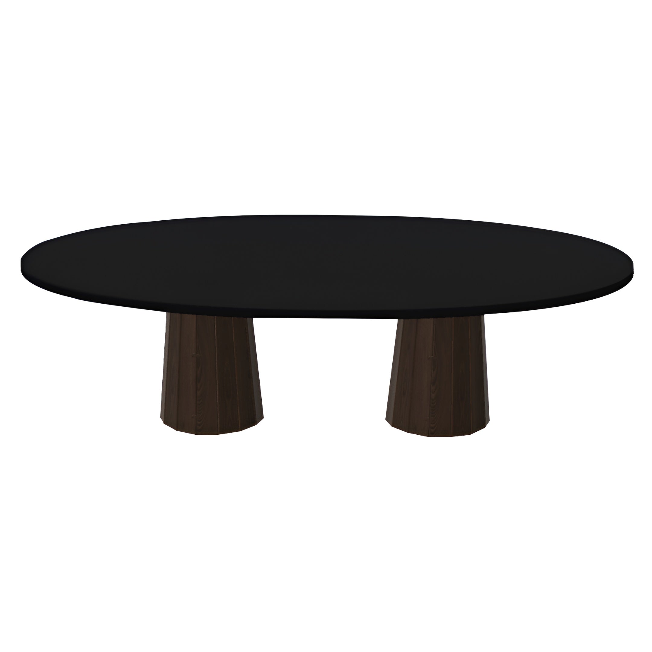 Container Oval Table: Large + Bodhi Cover + Jet Black + Cinnamon