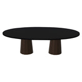 Container Oval Table: Large + Bodhi Cover + Jet Black + Cinnamon