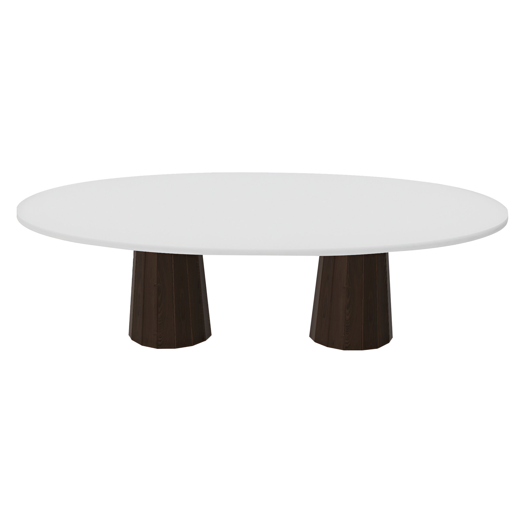 Container Oval Table: Large + Bodhi Cover + Traffic White + Cinnamon