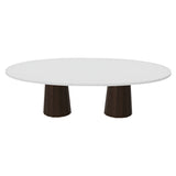 Container Oval Table: Large + Bodhi Cover + Traffic White + Cinnamon