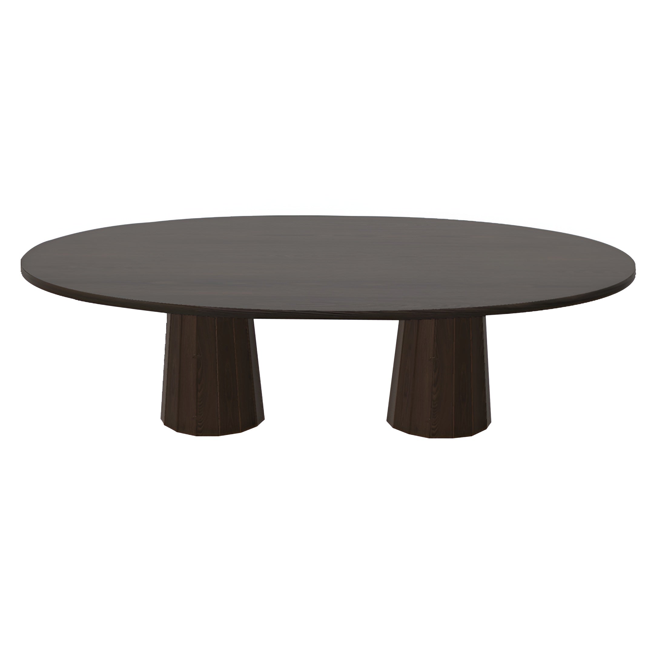 Container Oval Table: Large + Bodhi Cover +  Grey Stained + Cinnamon