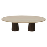 Container Oval Table: Large + Bodhi Cover+ White Wash Stained + Cinnamon