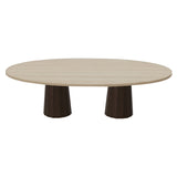 Container Oval Table: Large + Bodhi Cover+ White Wash Stained + Cinnamon