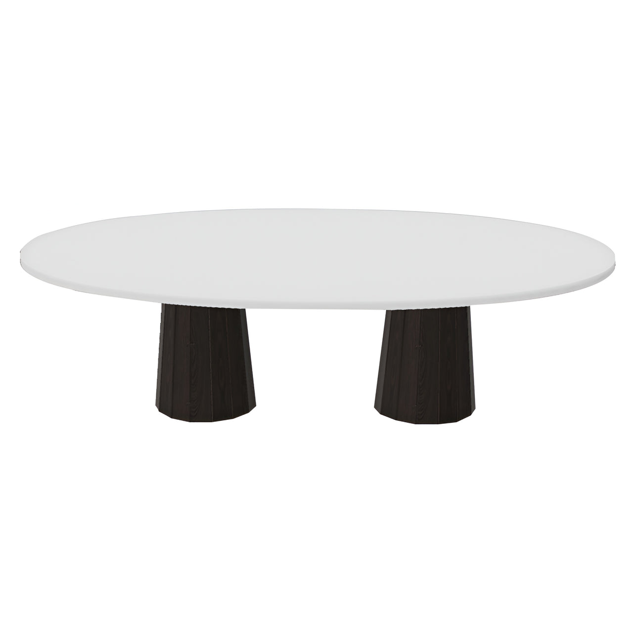 Container Oval Table: Large + Bodhi Cover + Traffic White + Cinnamon