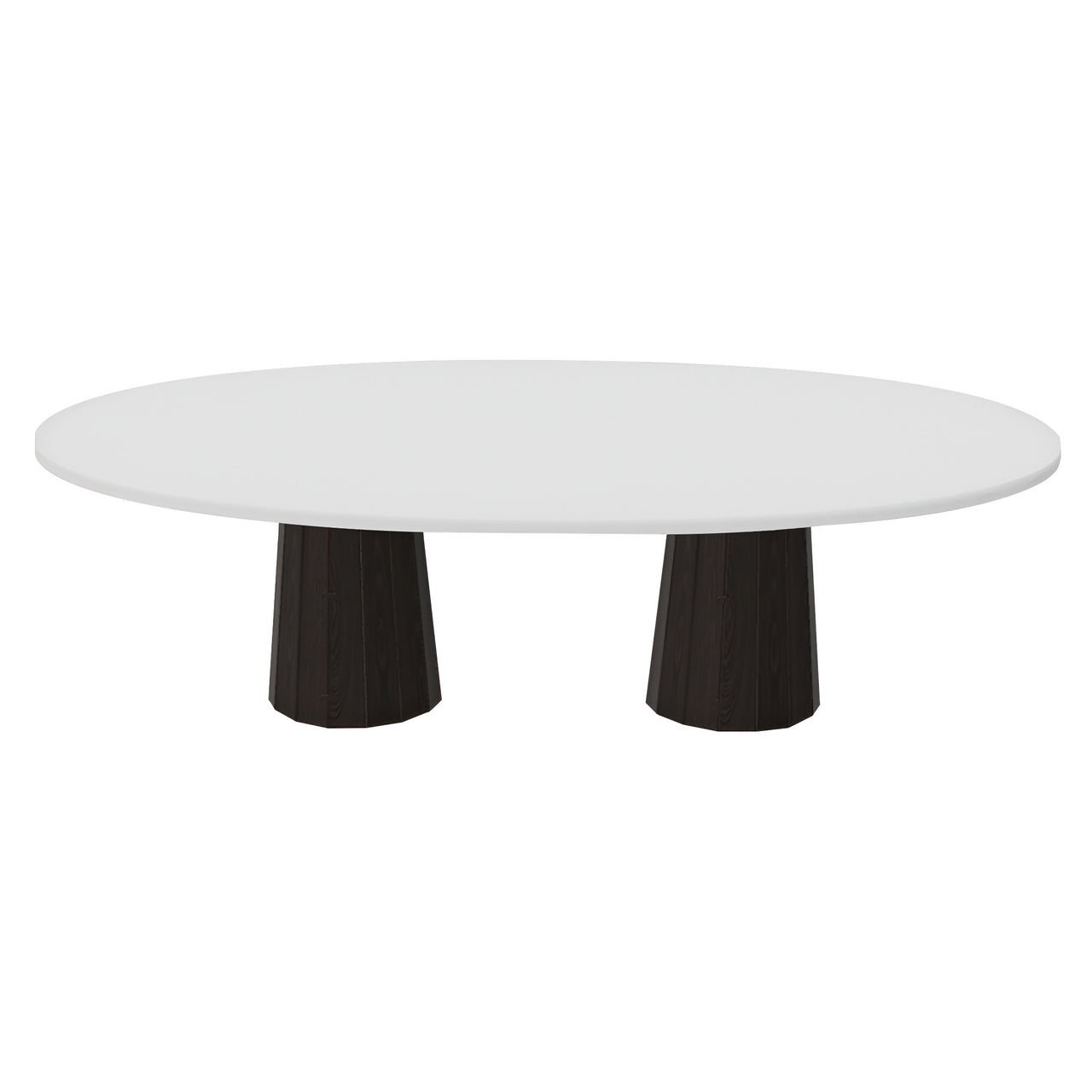 Container Oval Table: Large + Bodhi Cover + Traffic White + Cinnamon