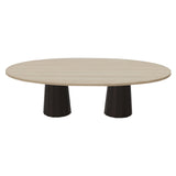 Container Oval Table: Large + Bodhi Cover + White Wash Stained + Cinnamon