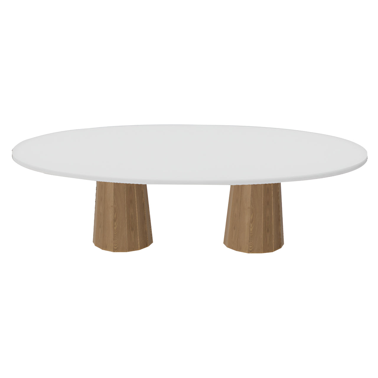 Container Oval Table: Large + Bodhi Cover + Traffic White + Natural Oil