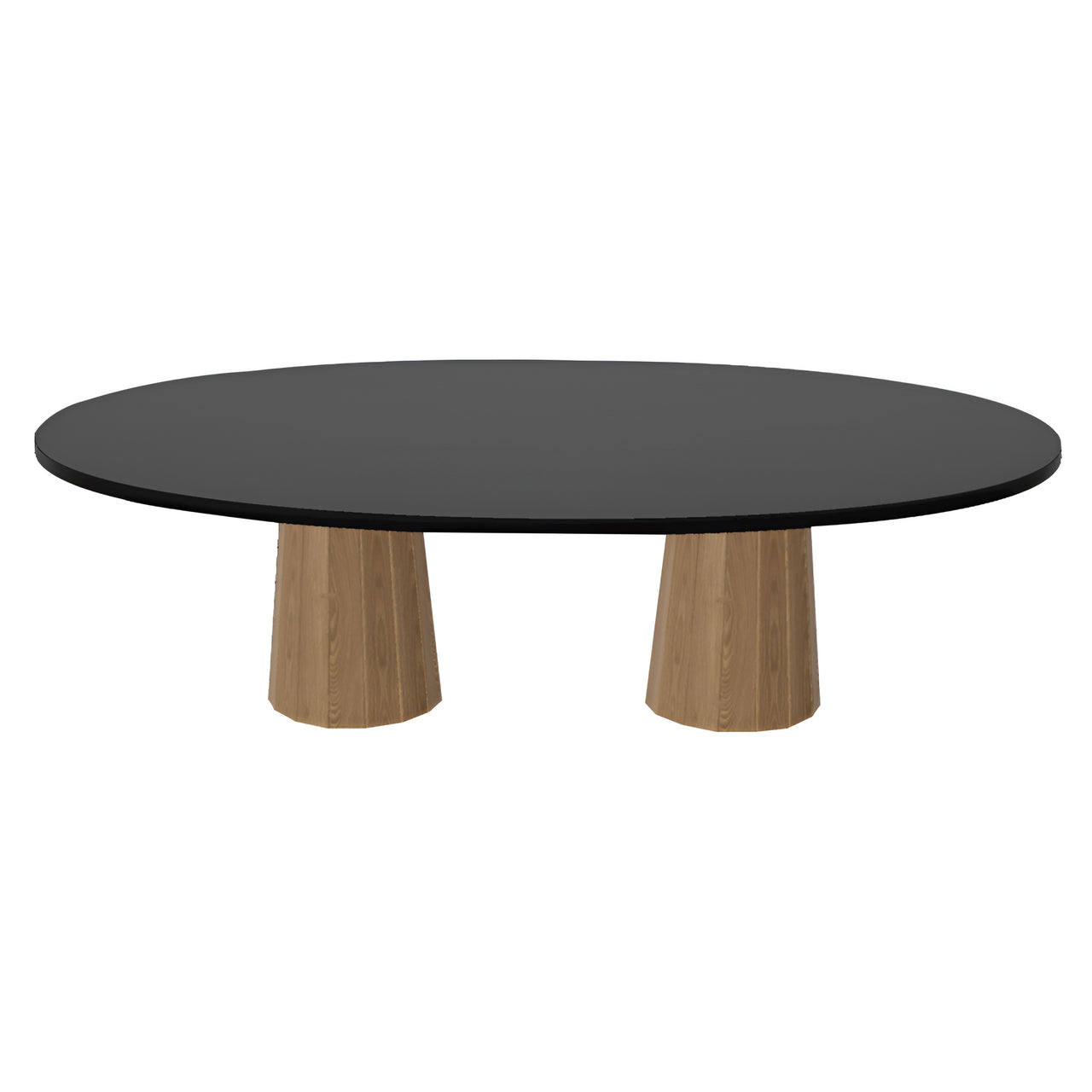 Container Oval Table: Large + Bodhi Cover + Black Stained + Natural Oil