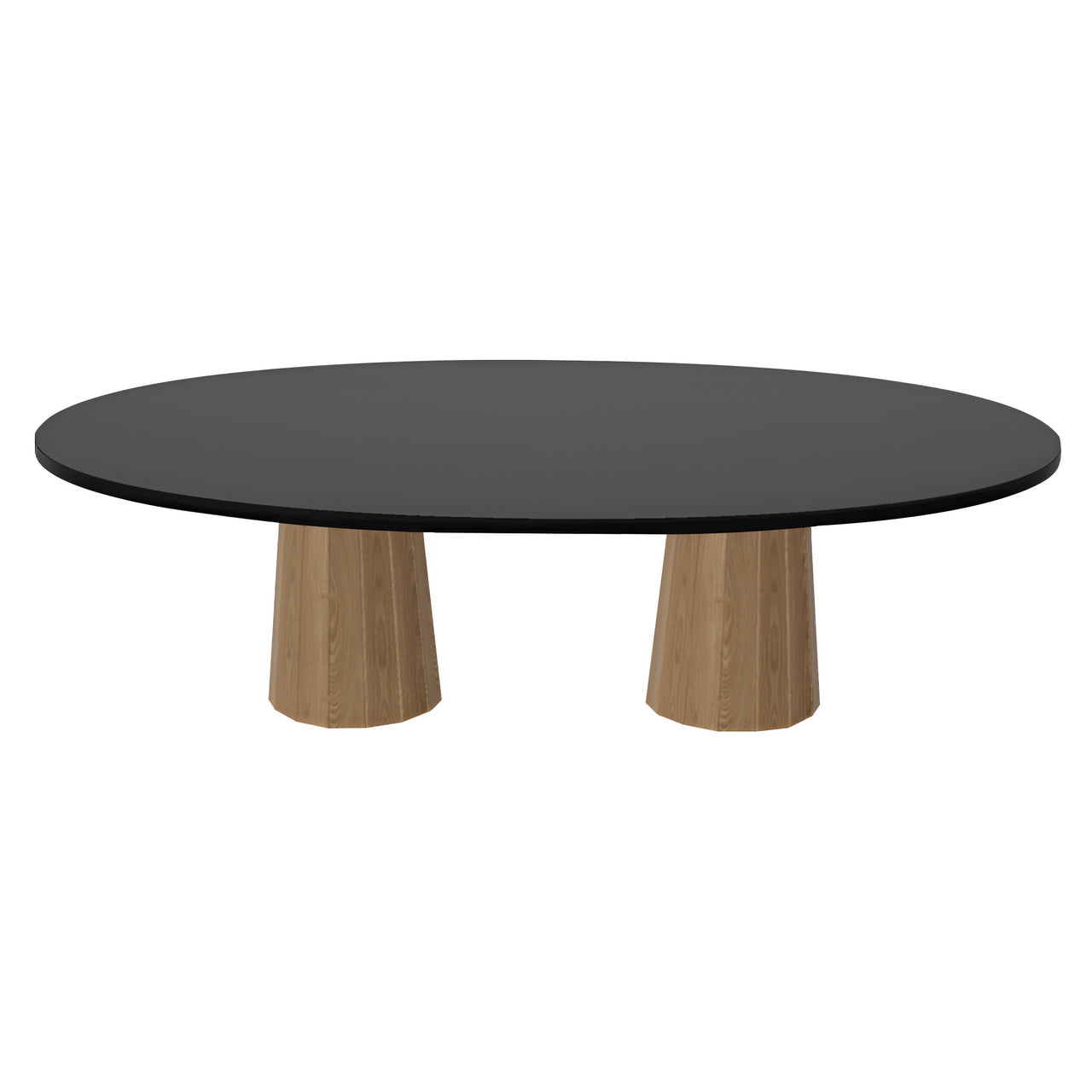 Container Oval Table: Large + Bodhi Cover + Black Stained + Natural Oil