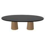 Container Oval Table: Large + Bodhi Cover + Black Stained + Natural Oil