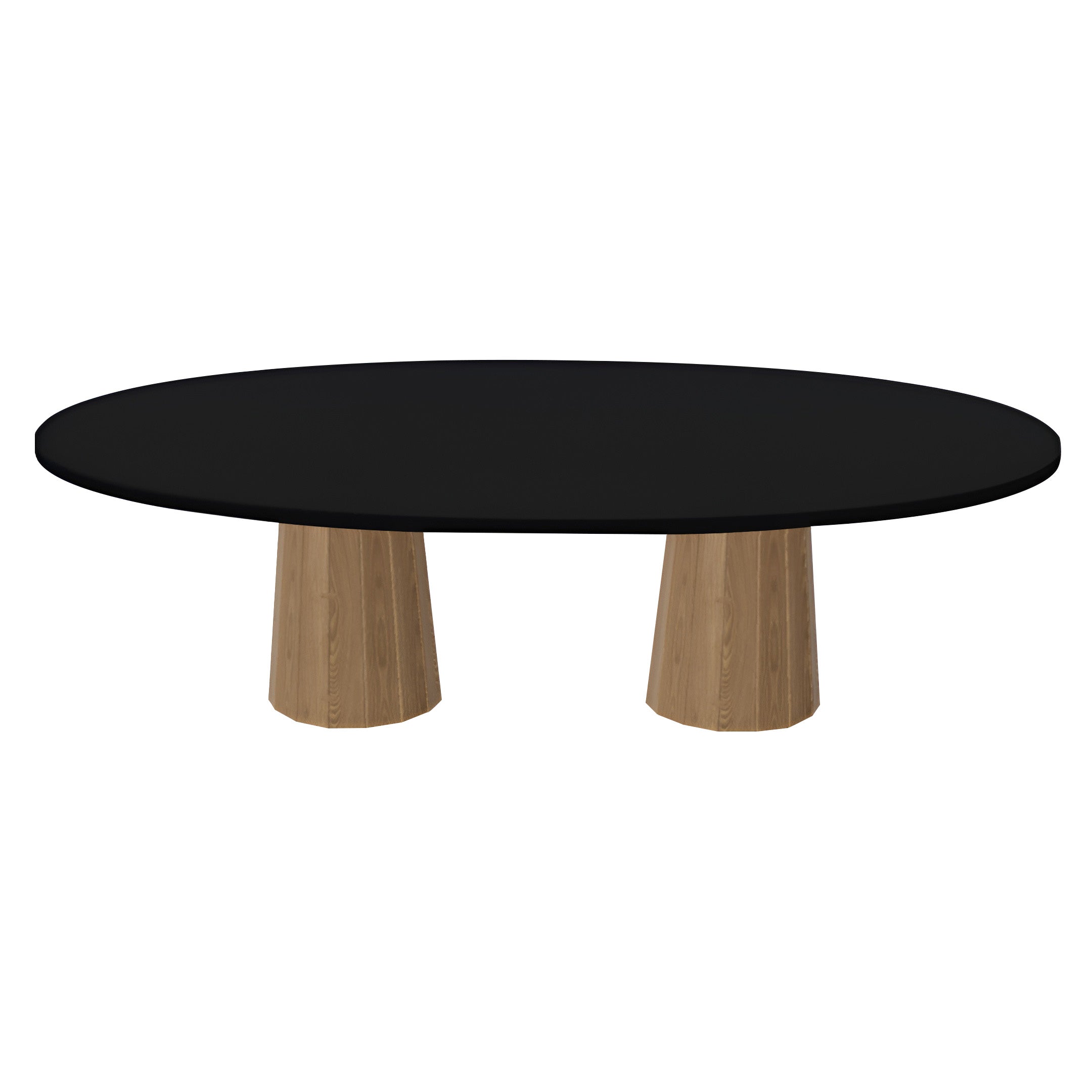 Container Oval Table: Large + Bodhi Cover + Jet Black + Natural Oil