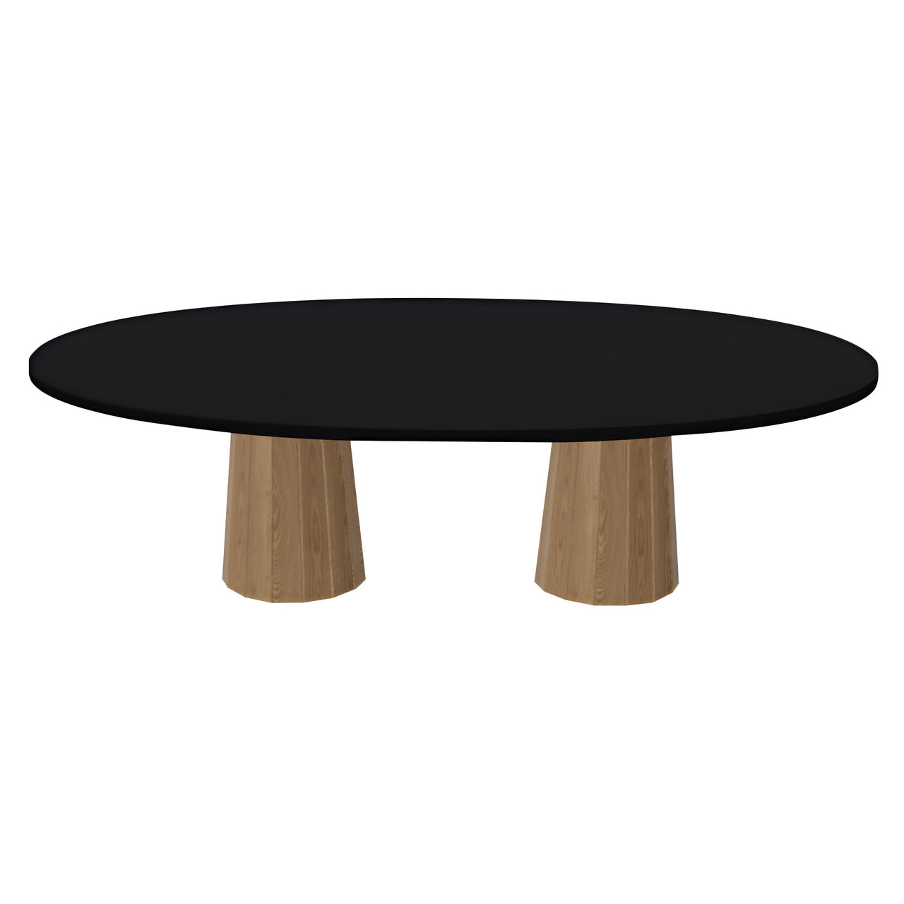 Container Oval Table: Large + Bodhi Cover + Jet Black + Natural Oil