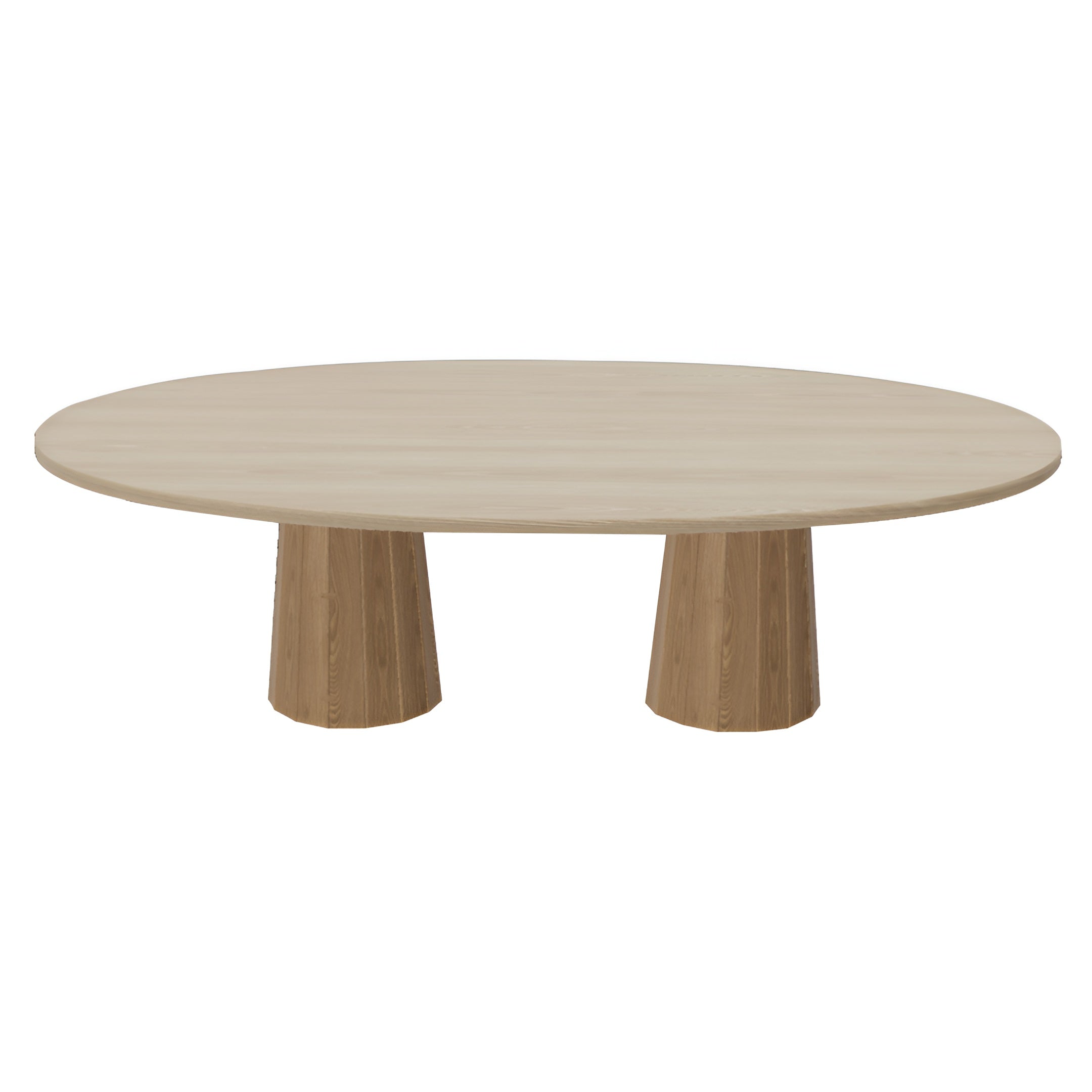 Container Oval Table: Large + Bodhi Cover + White Wash Stained + Natural Oil