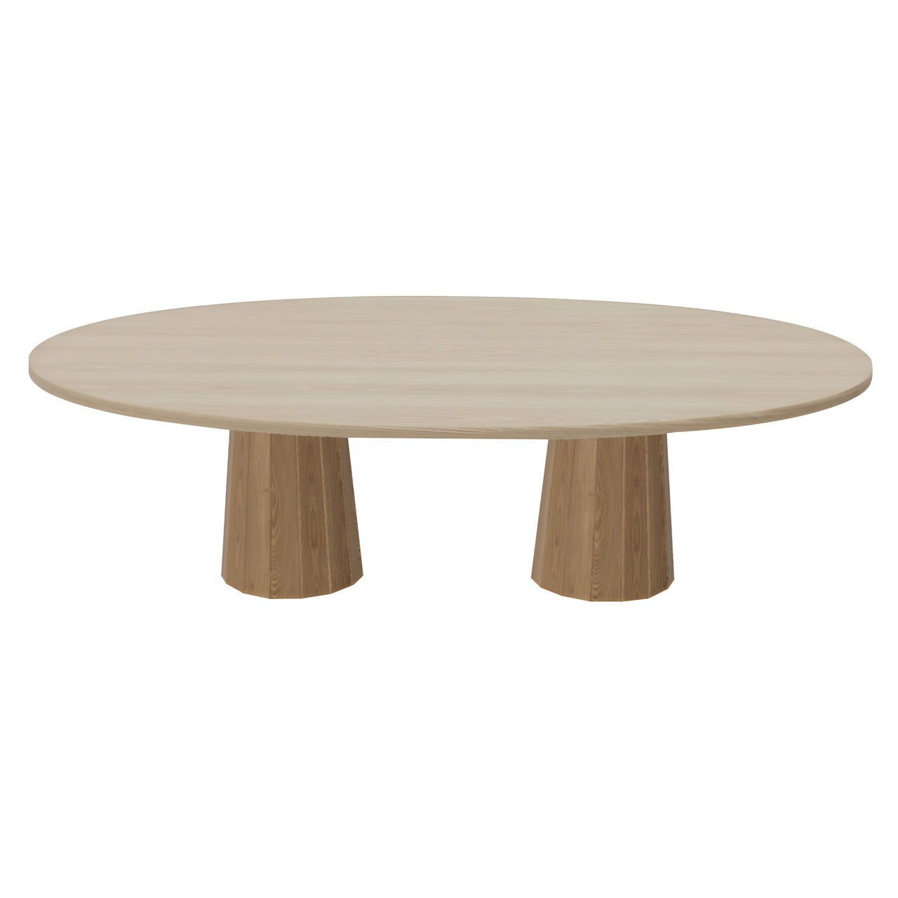 Container Oval Table: Large + Bodhi Cover + White Wash Stained + Natural Oil