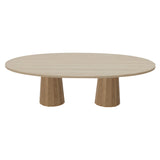 Container Oval Table: Large + Bodhi Cover + White Wash Stained + Natural Oil