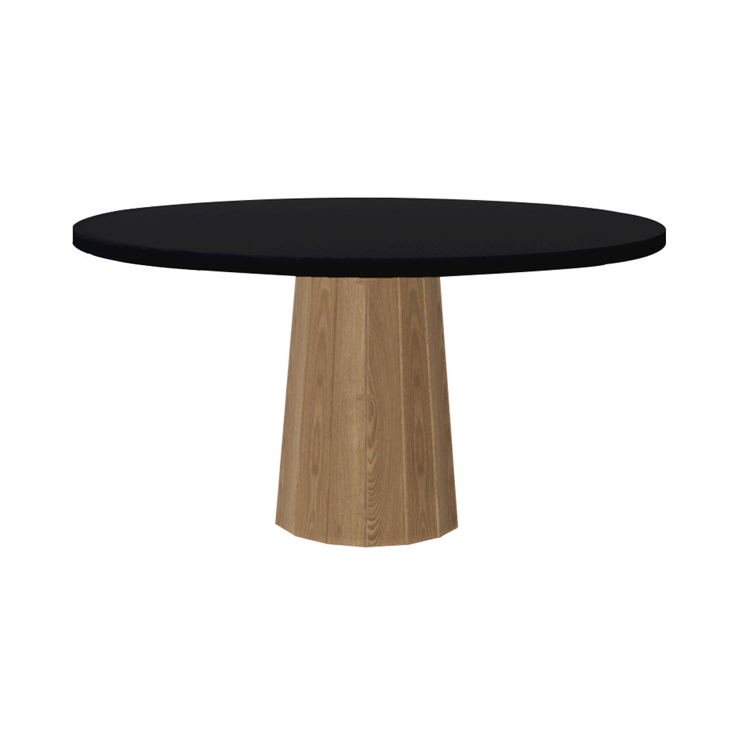 Container Round Table: Large + Bodhi Cover + Jet Black + Natural Oil