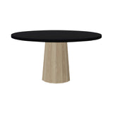 Container Round Table: Large + Bodhi Cover + Jet Black + White Wash