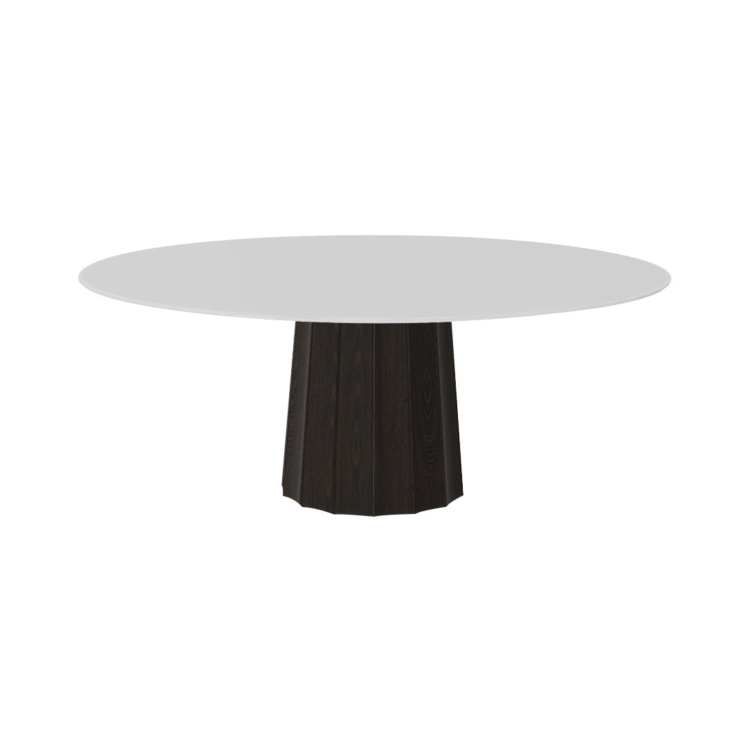 Container HPL Round Table: XXL + Bodhi Cover + White + Grey