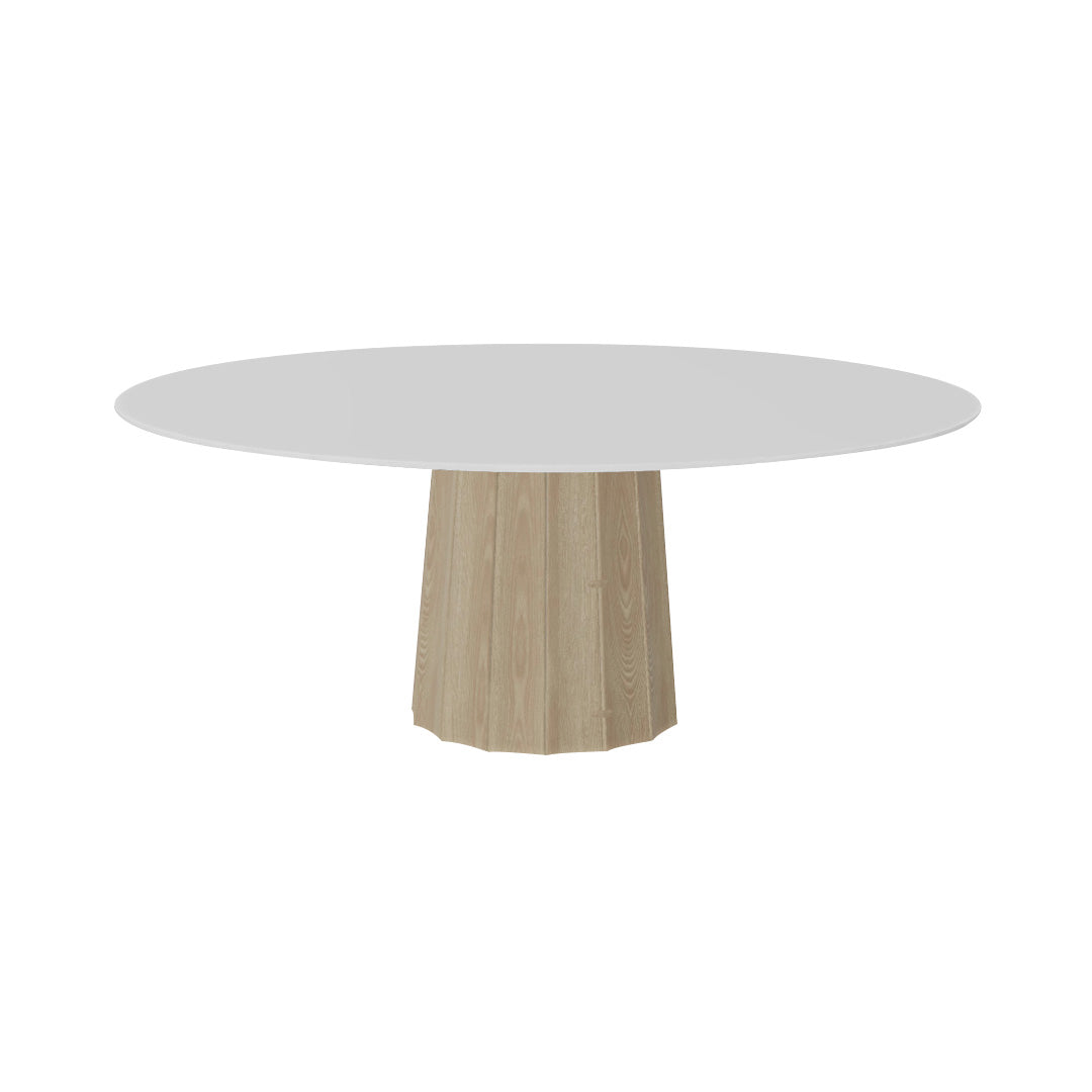 Container HPL Round Table: XXL + Bodhi Cover + White + White Wash