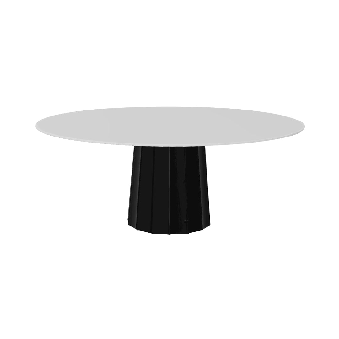 Container HPL Round Table: XXL + Bodhi Cover + White + Black