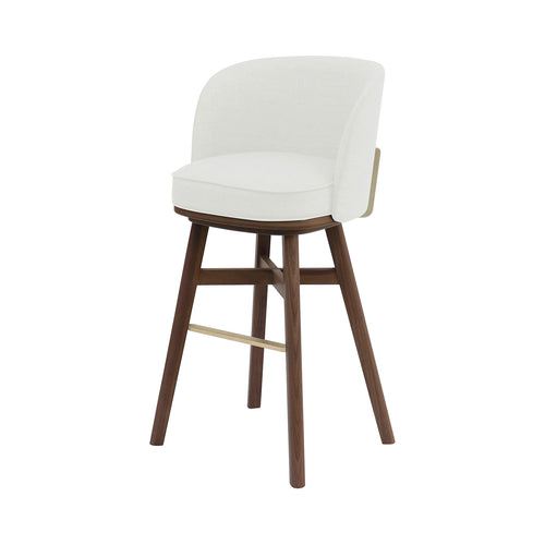 Mr.B Swivel Bar Chair: Natural Walnut