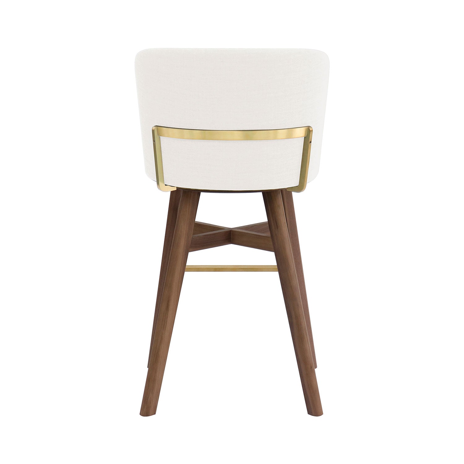 Mr.B Swivel Bar Chair: Natural Walnut