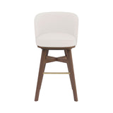 Mr.B Swivel Bar Chair: Natural Walnut