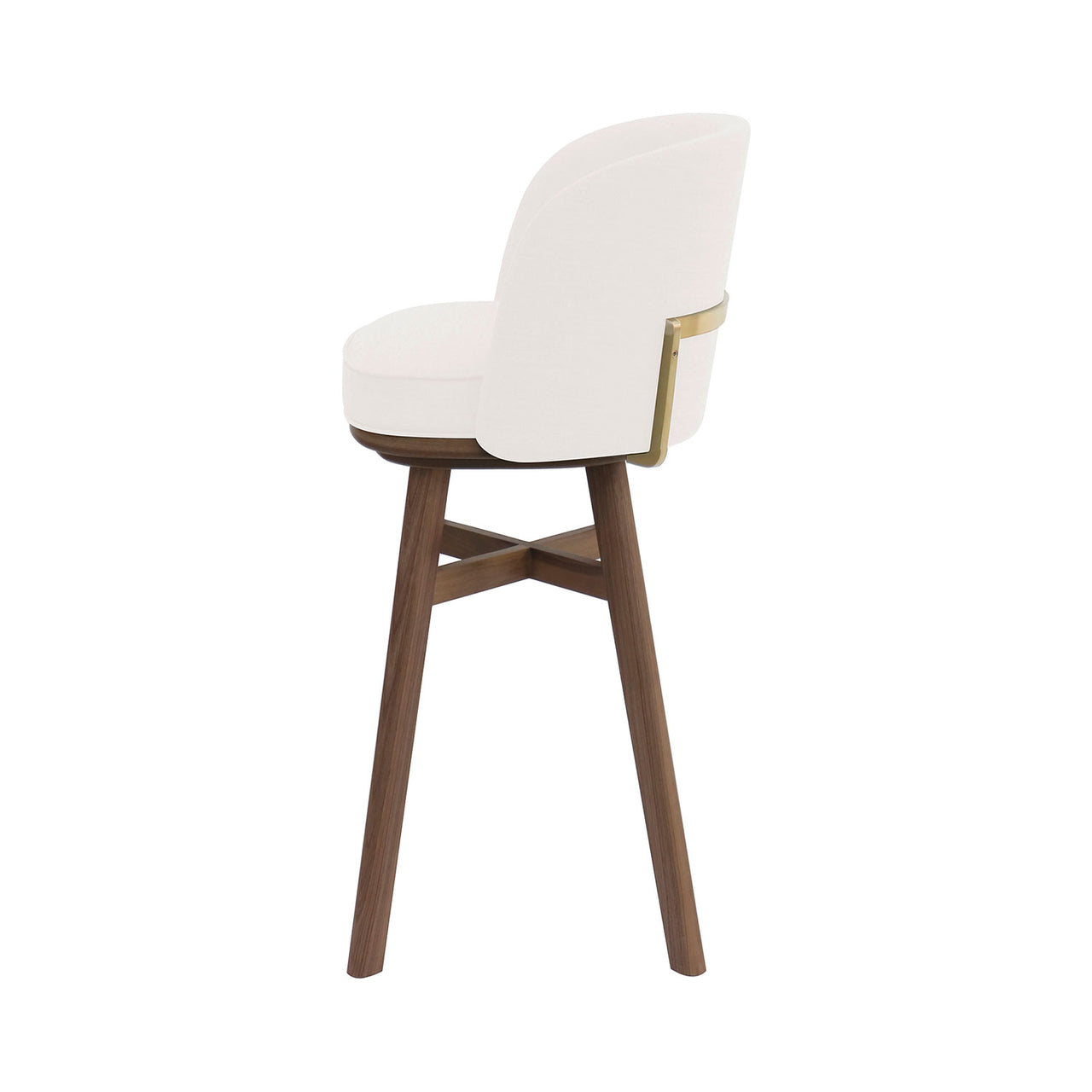 Mr.B Swivel Bar Chair: Natural Walnut